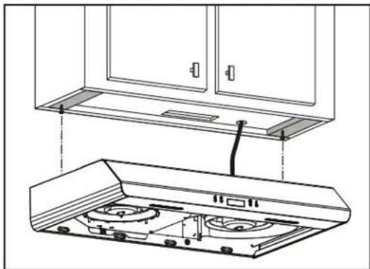 BROAN BKDN136WH - Installation de la hotte (installation standard) - 1