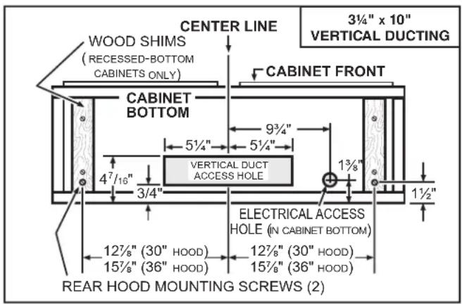 BROAN BKDN136WH - Standard Installation (without EZ1 brackets) - 1