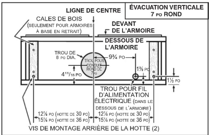 BROAN BKDN136WH - INSTALLATION AVEC CONDUITS SEULEMENT - 4