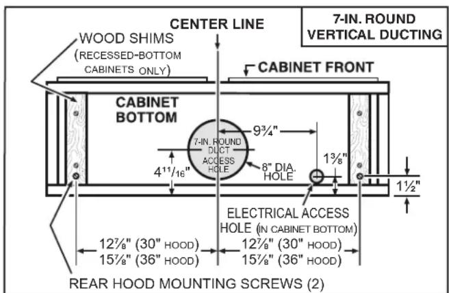 BROAN BKDN136WH - Standard Installation (without EZ1 brackets) - 3