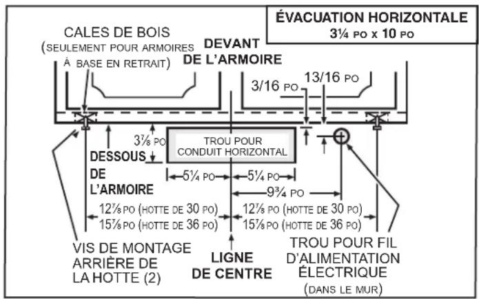 BROAN BKDN136WH - INSTALLATION AVEC CONDUITS SEULEMENT - 3