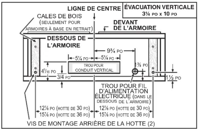 BROAN BKDN136WH - INSTALLATION AVEC CONDUITS SEULEMENT - 2