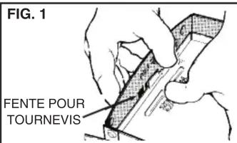 FIG. 1 FENTE POUR TOURNEVIS