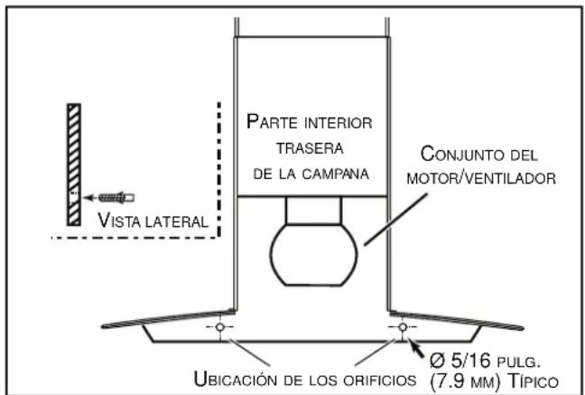 BROAN B5730SS - INSTALE LA CAMPANA (sólo para campanas con conductos verticales) - 3