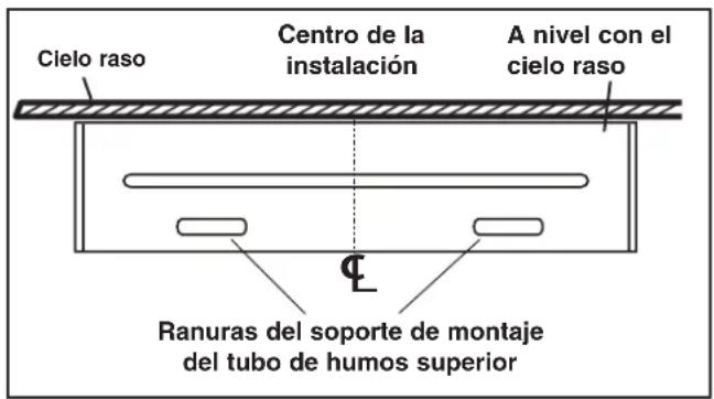 BROAN B5730SS - INSTALE EL SOPORTE DE MONTAJE DEL TUBO DE HUMOS SUPERIOR - 2