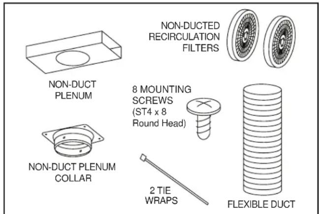 BROAN B5730SS - NON-DUCT KIT MODEL RK56 CONTENTS - 1