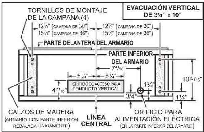 BROAN Antero CLSC130SS - Instalación normal (sin soportes EZ1) - 1