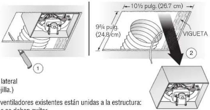 BROAN Flex DC AE50110DCLF - Quite el ventilador viejo y prepare el cielo raso. - 1