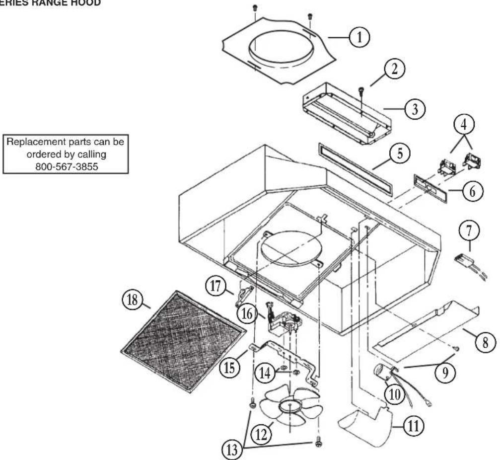 BROAN BU230SS - FAN ASSEMBLY REMOVAL - 4