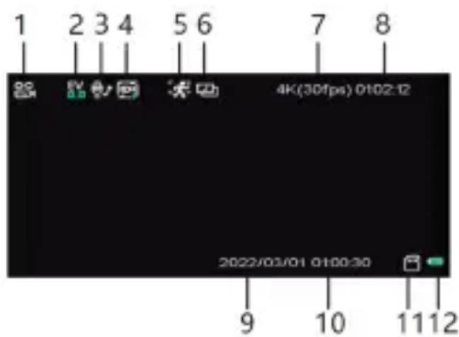 AGFAPHOTO Realimove CC4000W - Indicators during Video recording - 1