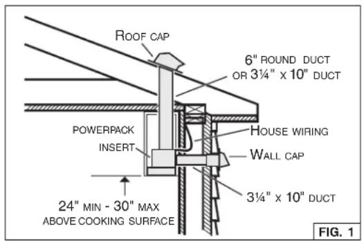 BROAN PMA400SS - INSTALL THE DUCTWORK (DUCTED INSTALLATION ONLY) - 1