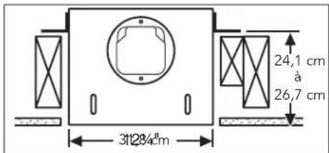 24,1 cm à 26,7 cm 3128/4"cm