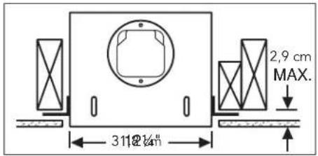 31.12x1/4" 2,9 cm MAX.