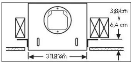 31,8/cm à 6,4 cm 31,21cm