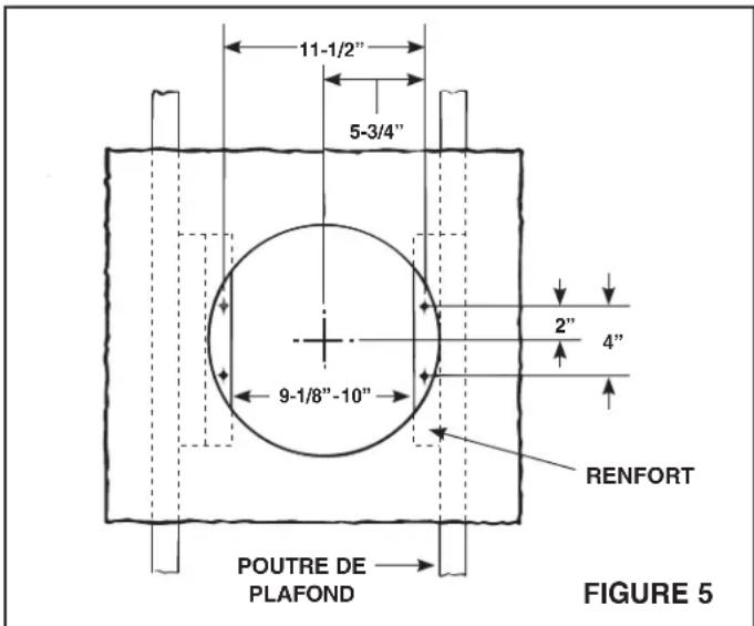 NuTone 8663RP - INSTALLATION À PARTIR DE LA ZONE SE TROUVANT EN-DESSOUS DU PLAFOND - 1