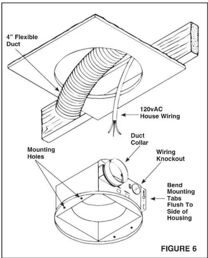 NuTone 8663RP - INSTALLATION FROM AREA BELOW CEILING - 2