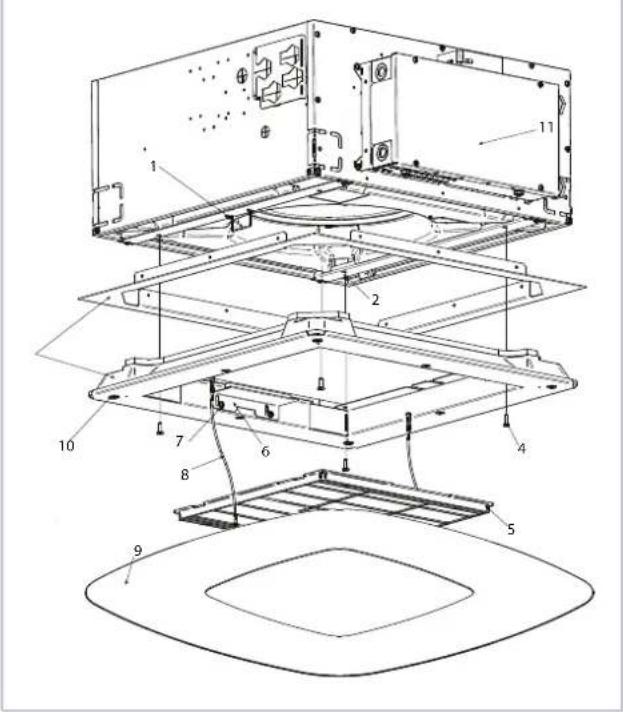 DAIKIN FWH08AAT - Front panel/grille FCND02A assembly - 1