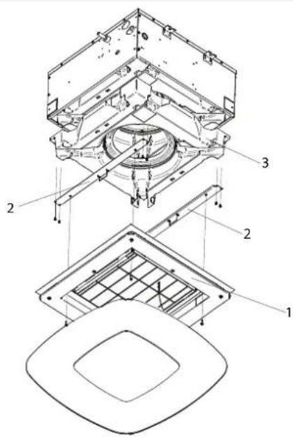 DAIKIN FWH08AAT - NETTOYAGE DU LE PANNEU DU FILTRE À AIR GRILLE FCND02A - 1