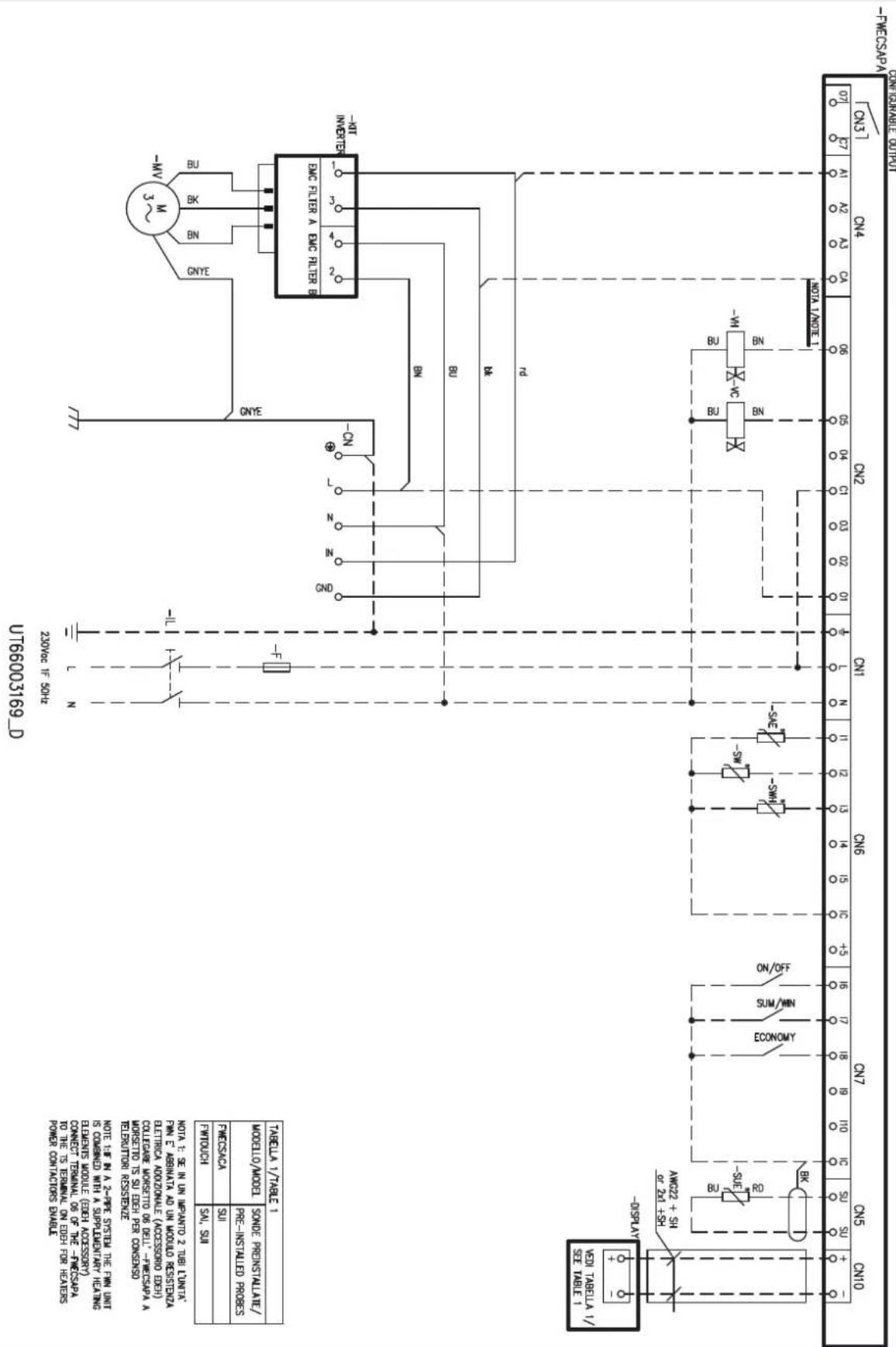 DAIKIN FWN18AAFN6V3 - FWN WIRING DIAGRAMS - 18