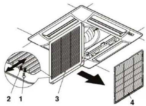 DAIKIN FWI06AAT - REINIGUNG DES LUFTFILTERS FPAN GITTER - 1