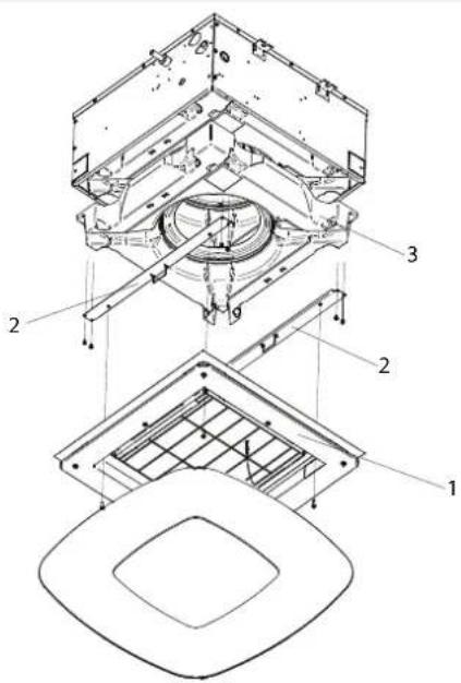 DAIKIN FWI06AAT - LIMPIEZA DEL PANEL DE CIERRE DE LA REJILLA FCND02A - 1