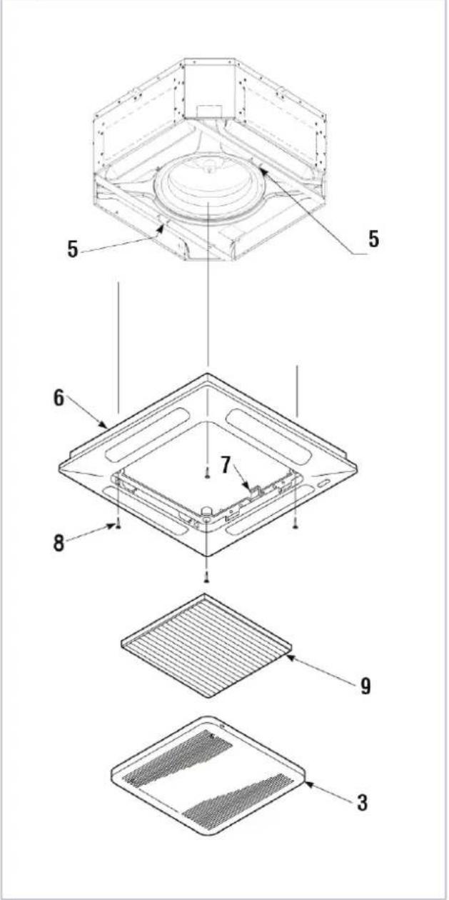 DAIKIN FWI06AAT - Ansamblul panou frontal/grilă FPAN - 2