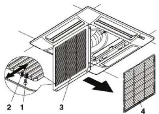 DAIKIN FWI06AAT - CURĂȚAREA FILTRULUI DE AER AL GRILEI FPAN - 1