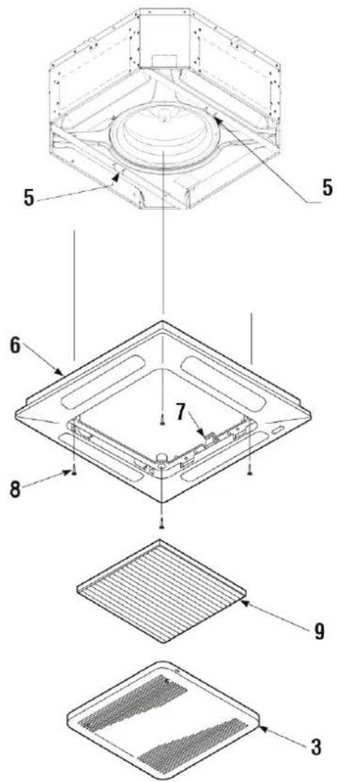 DAIKIN FWI06AAT - Montáž čelní/mřížka FPAN - 2
