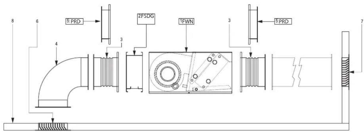 DAIKIN FWN06AAFN6V3 - » Example for installation by means of channels - 1