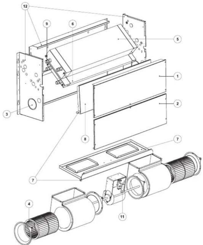 DAIKIN FWN12AATN6V3 - Exploded view - 1