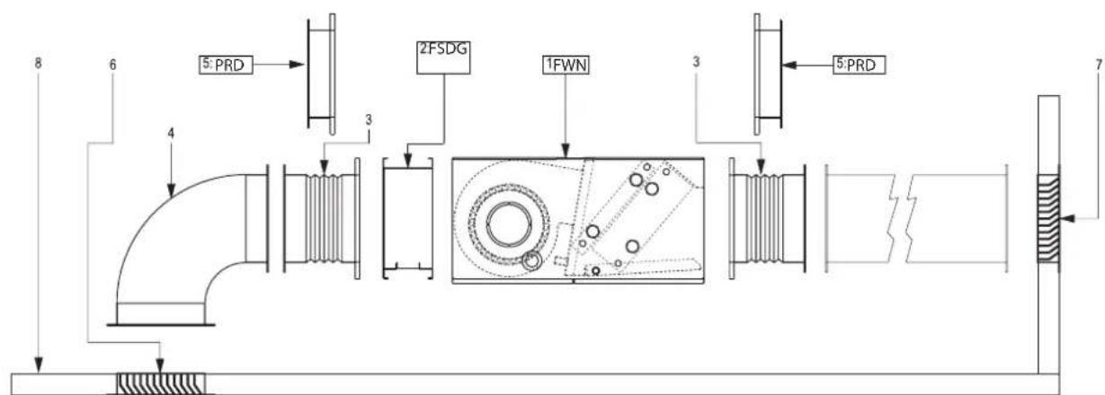 DAIKIN FWN12AATN6V3 - Example for installation by means of channels - 1