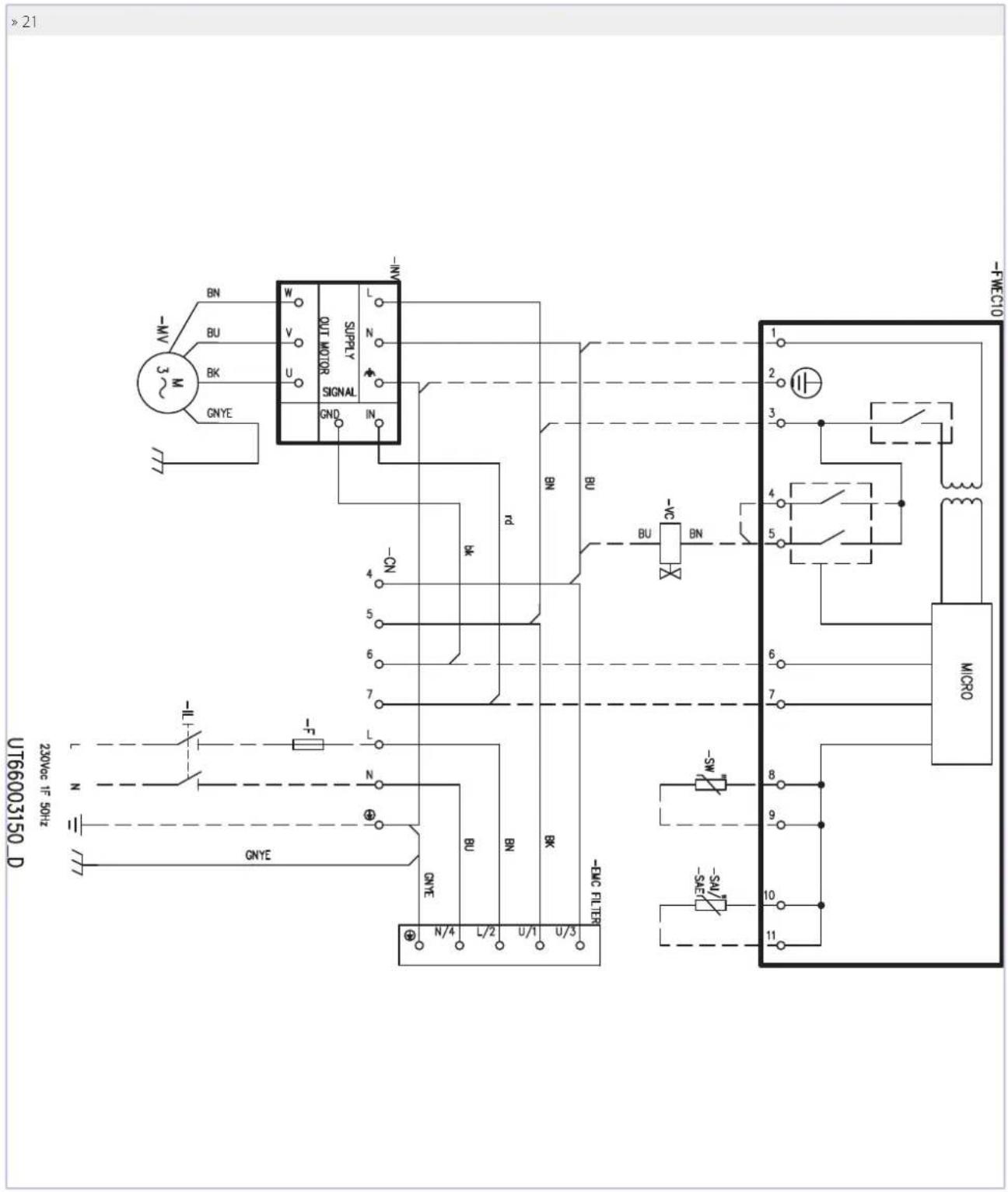 DAIKIN FWN12AATN6V3 - FWN WIRING DIAGRAMS - 9