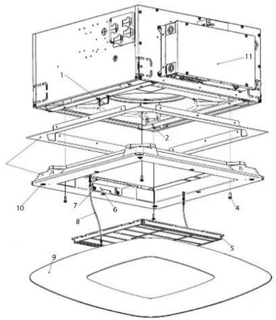 DAIKIN FWH06AAFN6V3 - Montaggio frontale/griglia FCND02A - 1