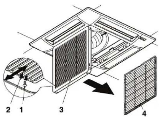 DAIKIN FWH06AAFN6V3 - NETTOYAGE DU FILTRE À AIR GRILLE FPAN - 1