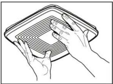 NuTone QTXEN110 - Push grille against ceiling. - 1