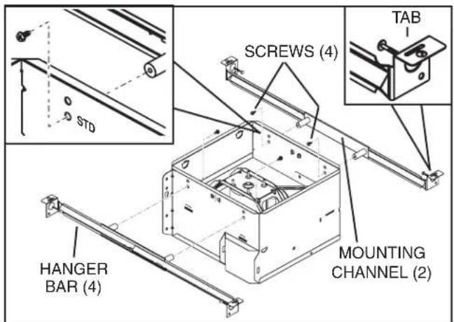 NuTone QTXEN110 - 1b. Mount housing anywhere between trusses, joists, or I-joists using hanger bars. - 1