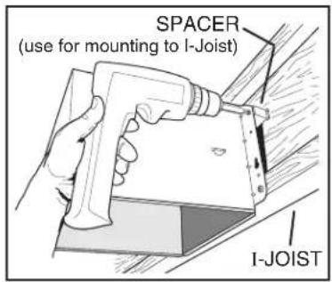 NuTone QTXEN110 - 1a. Mount housing to joist or I-joist. - 2