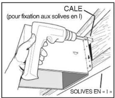 NuTone QTXEN110 - 1a. Fixez le boîtier aux solives ou solives en I. - 2