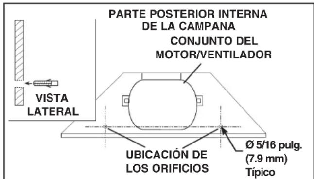 NuTone NS5830SS - INSTALLACION DE LA CAMPANA (Sólo campanas para sistemas con conductos horizontales) - 2