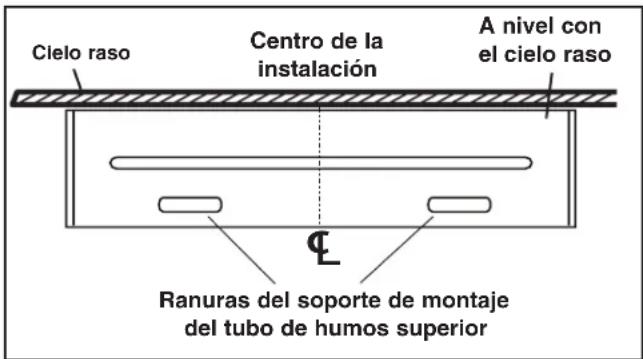 NuTone NS5830SS - INSTALLACION DEL SOPORTE DE MONTAJE DEL TUBO DE HUMOS SUPERIOR - 2