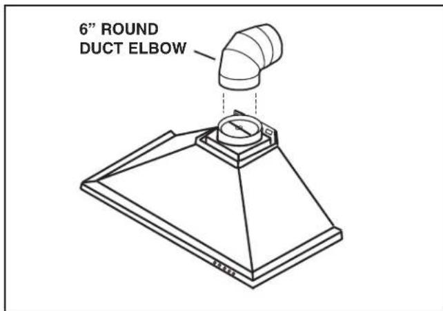 NuTone NS5830SS - INSTALL THE HOOD (Horizontally Ducted Hoods Only) - 3