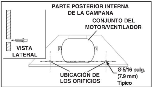 NuTone NS5830SS - INSTALLACION DE LA CAMPANA (Sólo campanas para sistemas con conductos verticales) - 3
