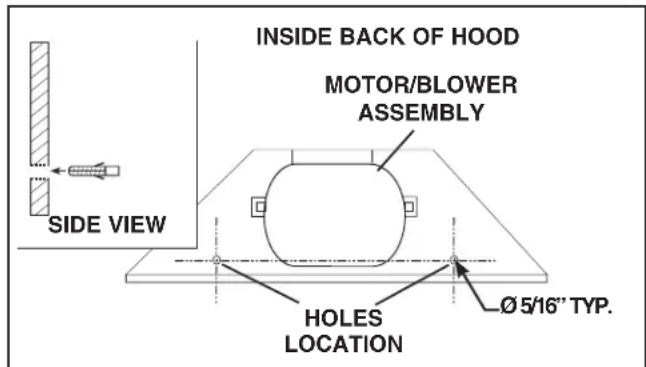 NuTone NS5830SS - INSTALL THE HOOD (Horizontally Ducted Hoods Only) - 2