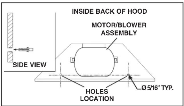 NuTone NS5830SS - INSTALL THE HOOD (Vertically Ducted Hoods Only) - 3