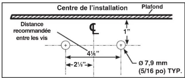 NuTone NS5830SS - INSTALLATION DE LA BRIDE DE MONTAGE DE CONDUIT DÉCORATIF SUPÉRIEUR - 1