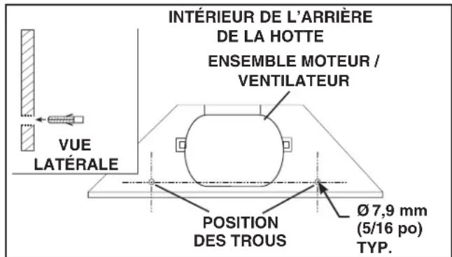 NuTone NS5830SS - INSTALLATION DE LA HOTTE (Hotte à conduits horizontally seulement) - 2