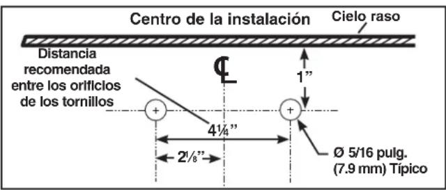 NuTone NS5830SS - INSTALLACION DEL SOPORTE DE MONTAJE DEL TUBO DE HUMOS SUPERIOR - 1