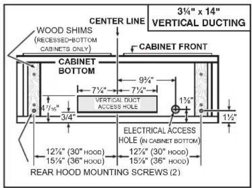 NuTone NRLE130SS - Standard Installation (without EZ1 brackets) - 2
