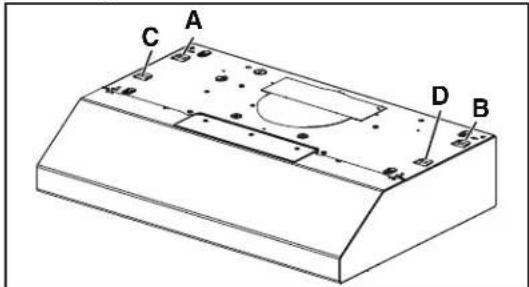 NuTone NCDA130SS - Install the Hood (EZ1 Brackets) - 1