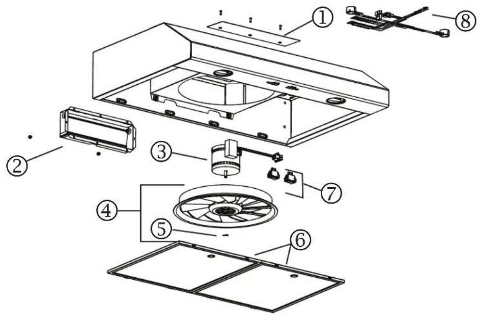 NuTone NCDA130SS - REPLACEMENT PARTS AND REPAIRS - 1